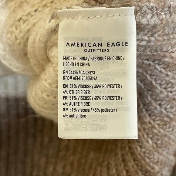 American Eagle Striped Oversized Cable Knit Striped Sweater size XS - Picture 7 of 7